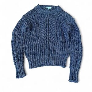 Isabel Marant Maysy Metallic Midnight Blue Sweater Pullover NWOT